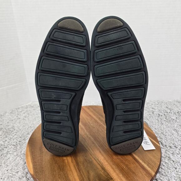 Cole Haan Grand Os Gray Suede Brogue Business Casual Wingtip Oxford Mens 9 M - Picture 8 of 12